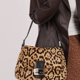 Fendi Leopard Print Ponyhair Mamma Baguette - FashioNica