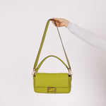 Fendi Lime Zucca 1974 Embossed Baguette - FashioNica