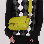 Fendi Lime Zucca 1974 Embossed Baguette - FashioNica