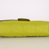 Fendi Lime Zucca 1974 Embossed Baguette - FashioNica