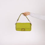 Fendi Lime Zucca 1974 Embossed Baguette - FashioNica