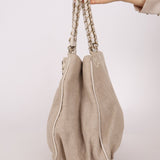 Fendi Linen Lace Chain Mia Tote - FashioNica