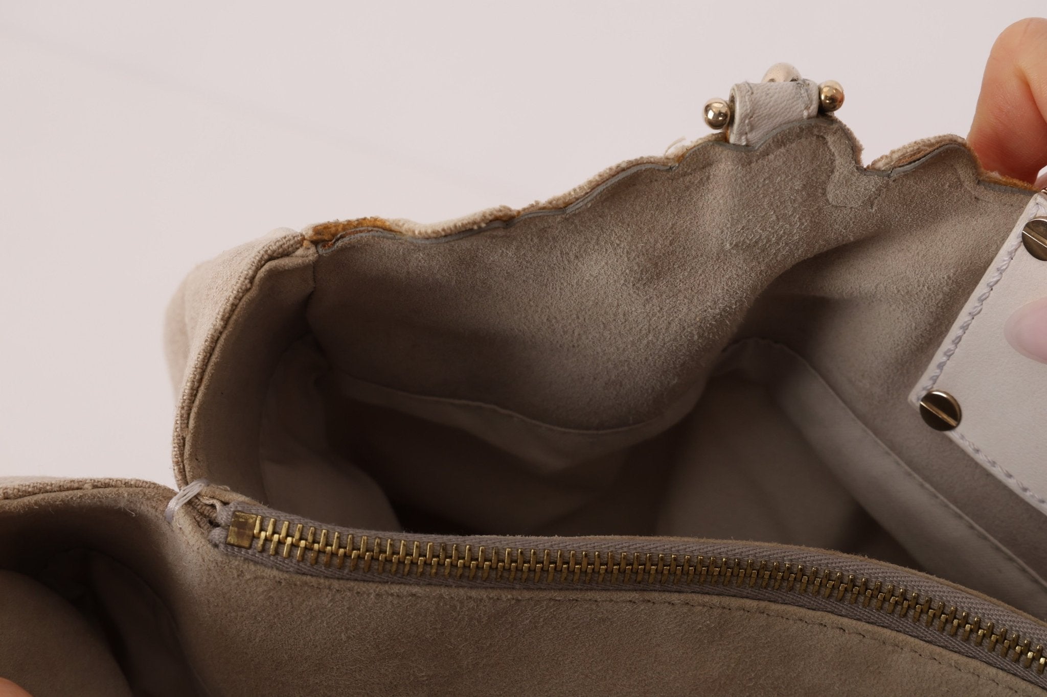 Fendi Linen Lace Chain Mia Tote - FashioNica