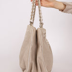 Fendi Linen Lace Chain Mia Tote - FashioNica