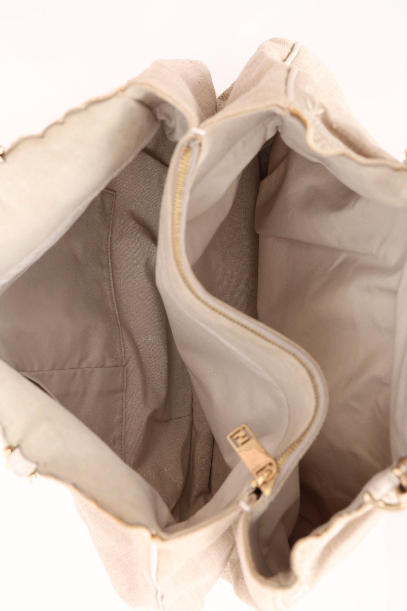 Fendi Linen Lace Chain Mia Tote - FashioNica