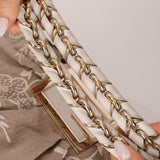 Fendi Linen Lace Chain Mia Tote - FashioNica