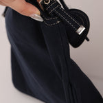 Fendi Marble Navy Canvas Baguette - FashioNica