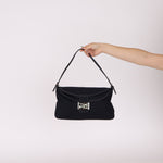 Fendi Marble Navy Canvas Baguette - FashioNica