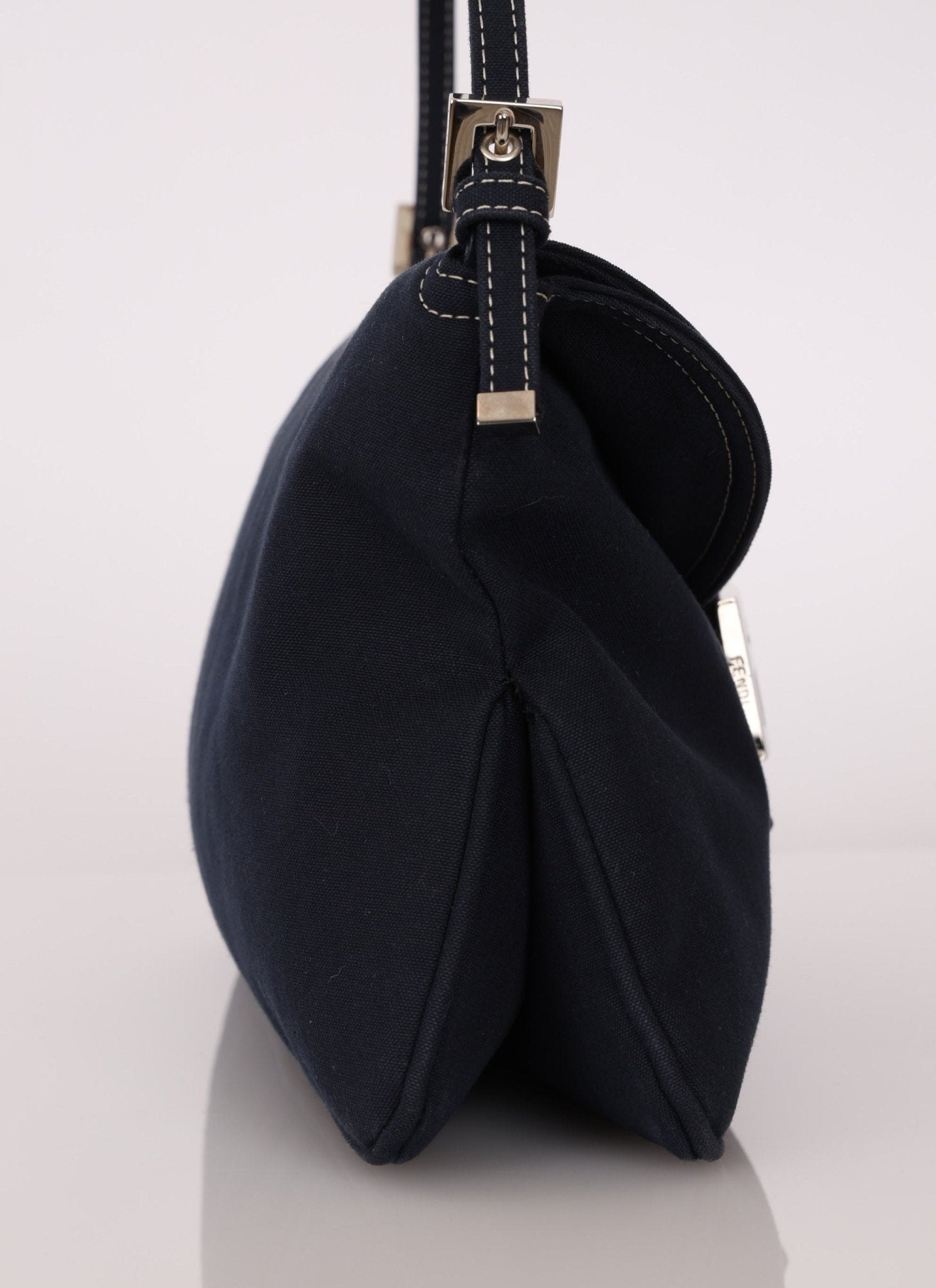 Fendi Marble Navy Canvas Baguette - FashioNica
