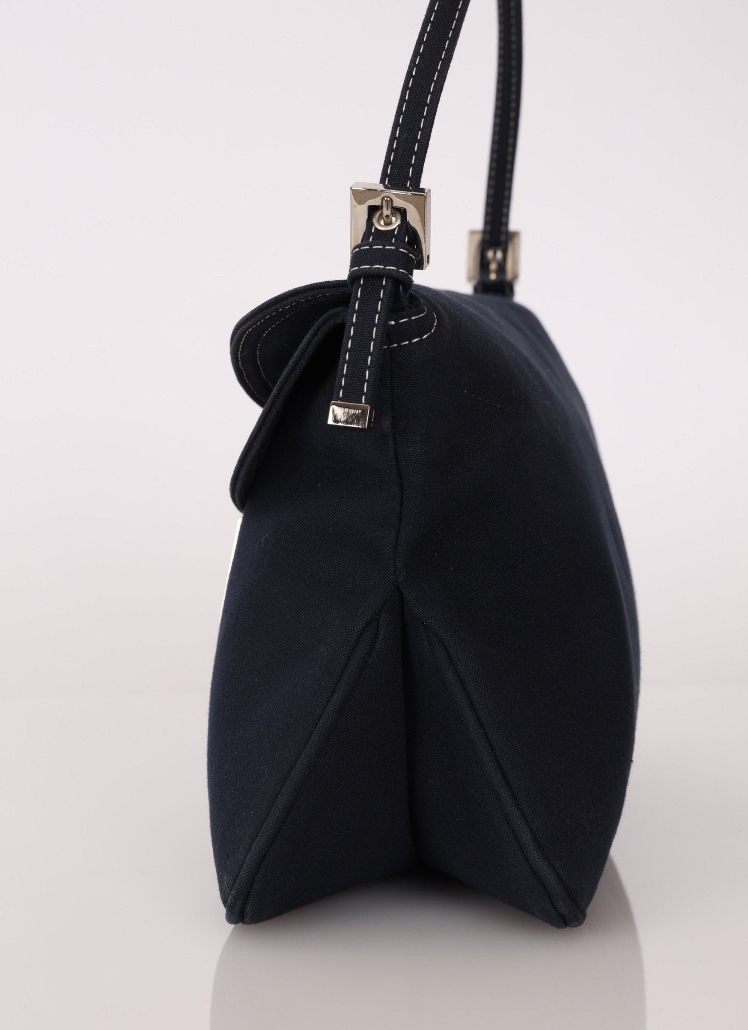 Fendi Marble Navy Canvas Baguette - FashioNica