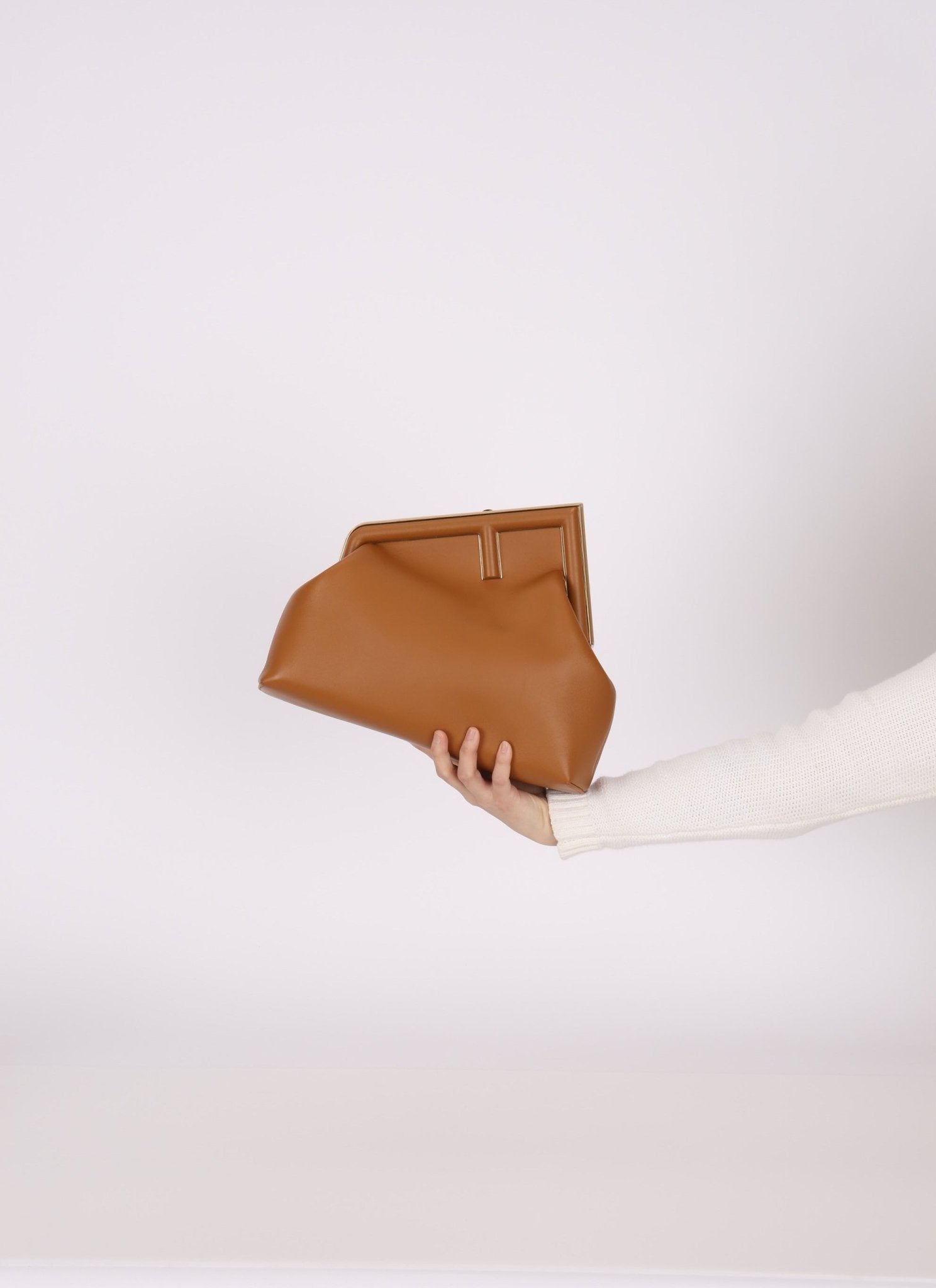 Fendi Medium Tan First Clutch - FashioNica