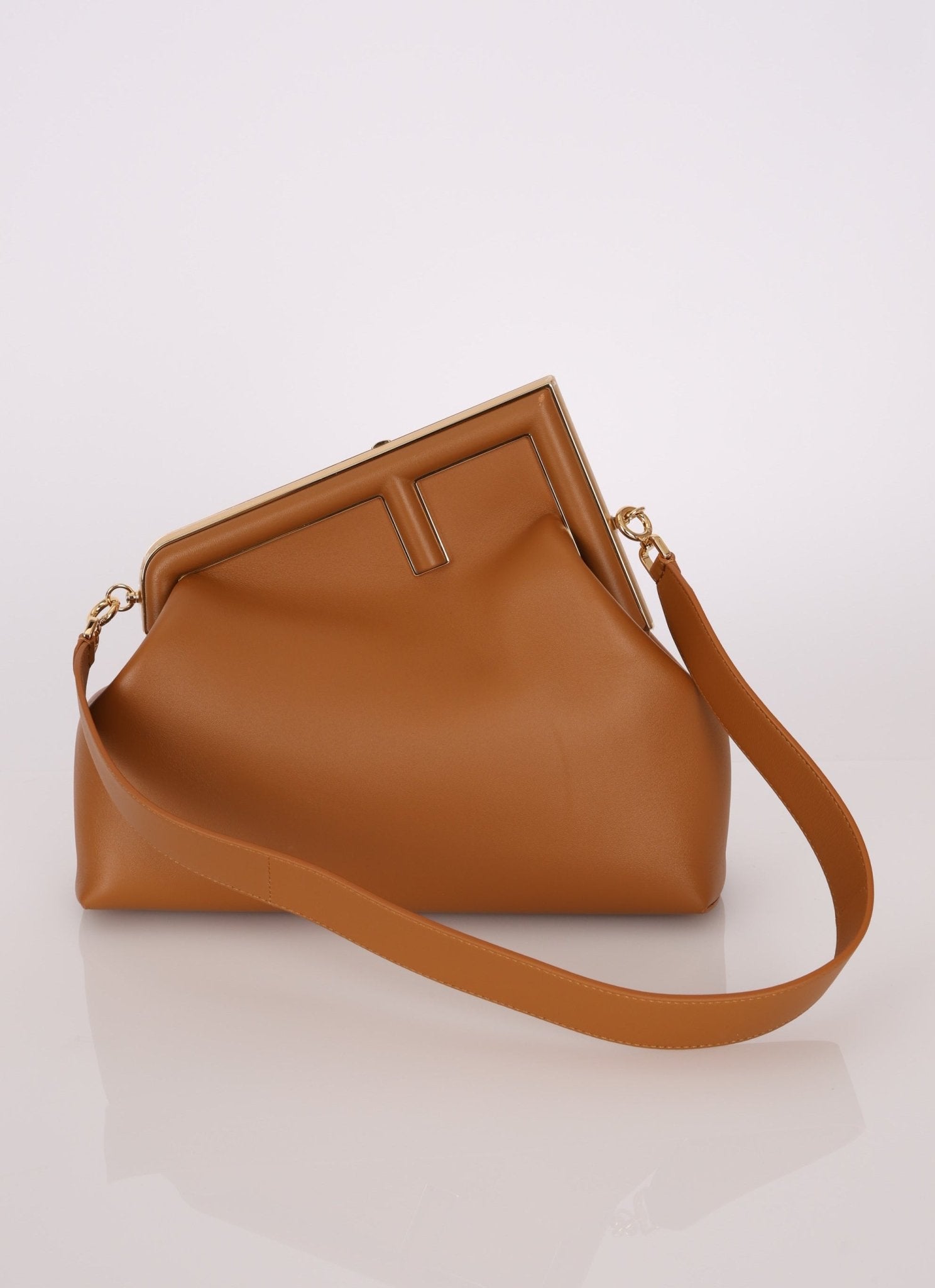 Fendi Medium Tan First Clutch - FashioNica