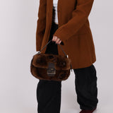 Fendi Mink Selleria Flower Motif Baguette - FashioNica