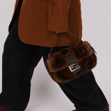 Fendi Mink Selleria Flower Motif Baguette - FashioNica