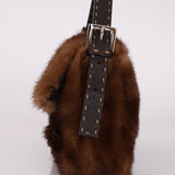 Fendi Mink Selleria Flower Motif Baguette - FashioNica
