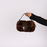 Fendi Mink Selleria Flower Motif Baguette - FashioNica