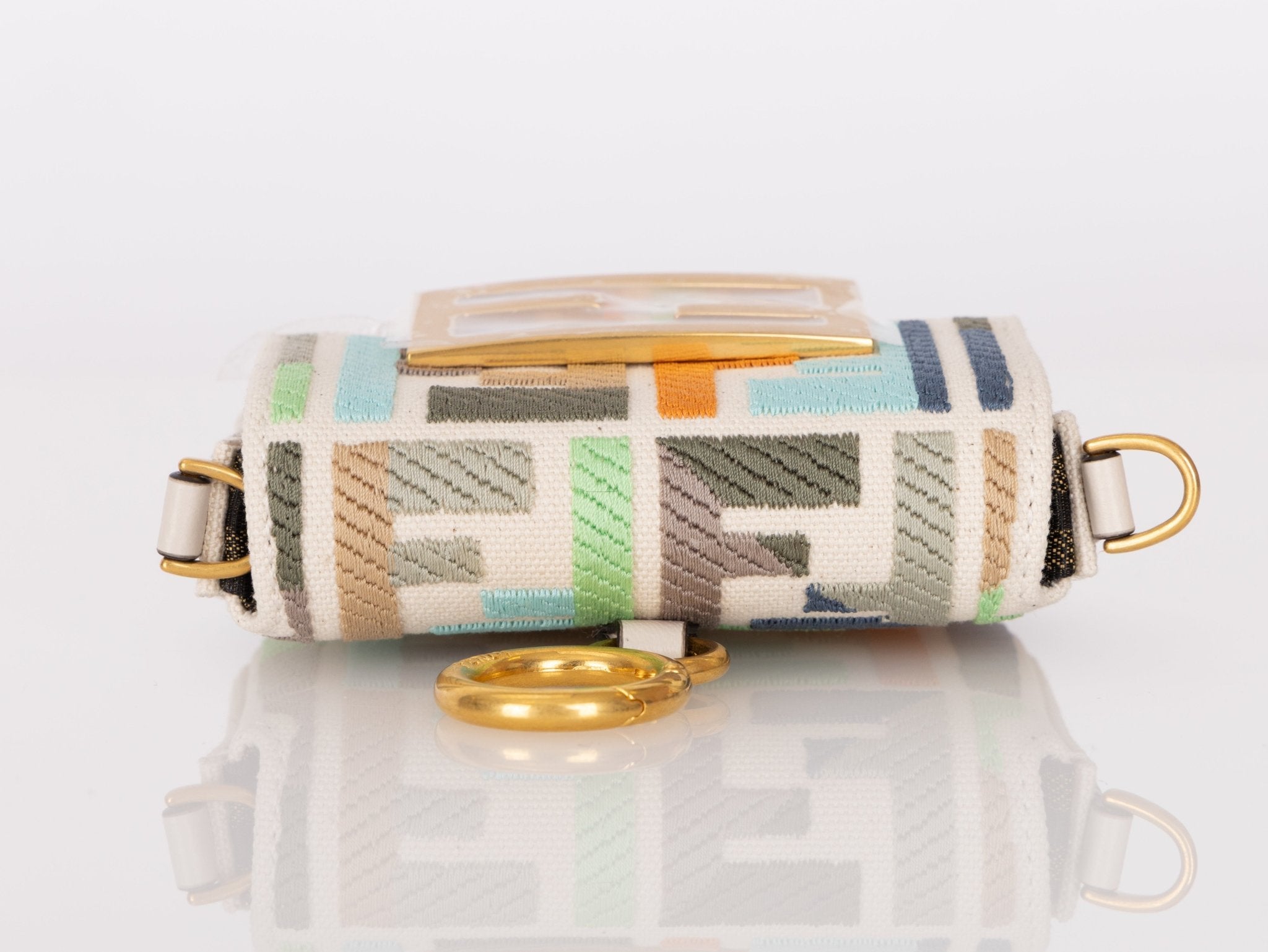 Fendi Multicolor Zucca Canvas Nano Baguette - FashioNica