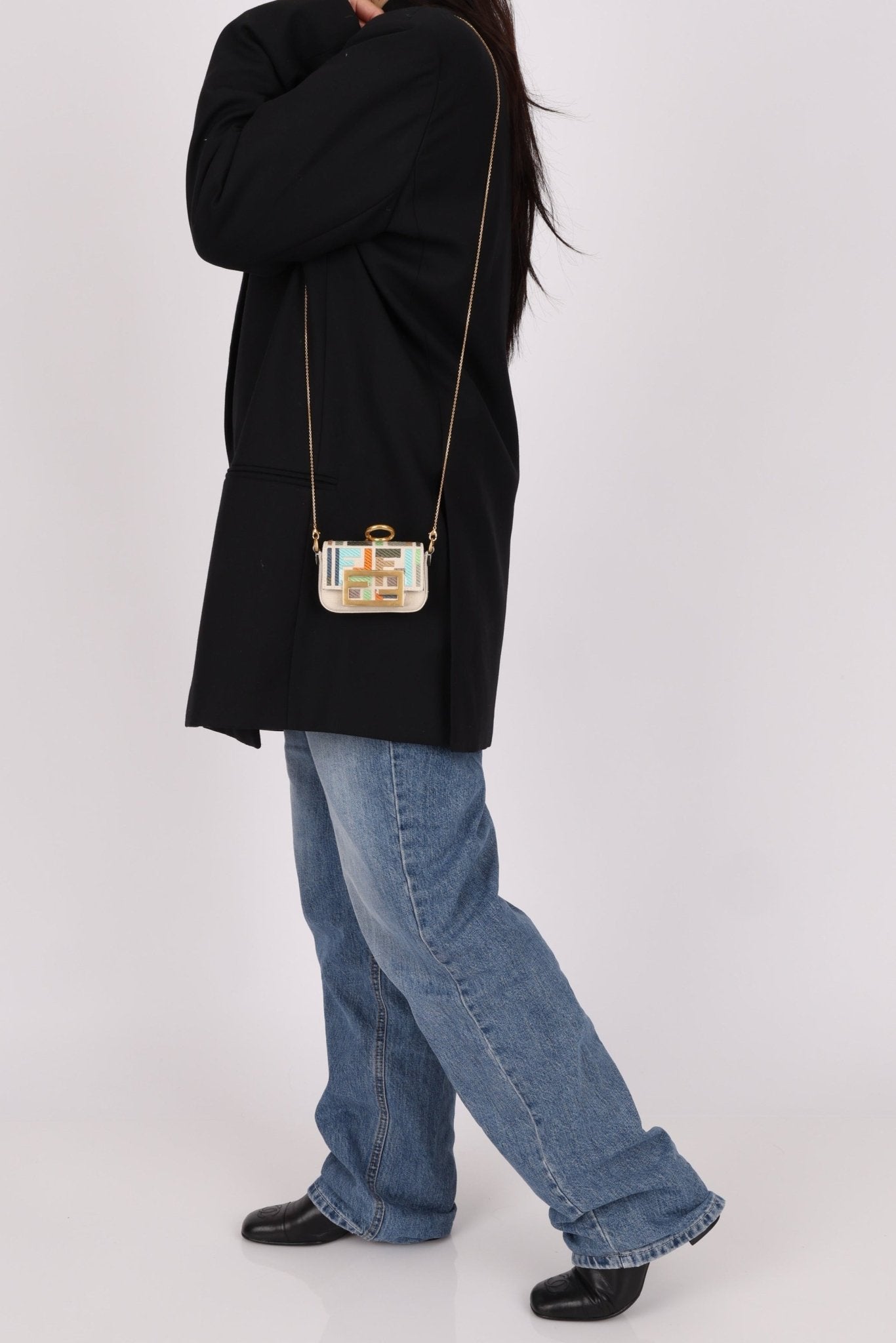 Fendi Multicolor Zucca Canvas Nano Baguette - FashioNica