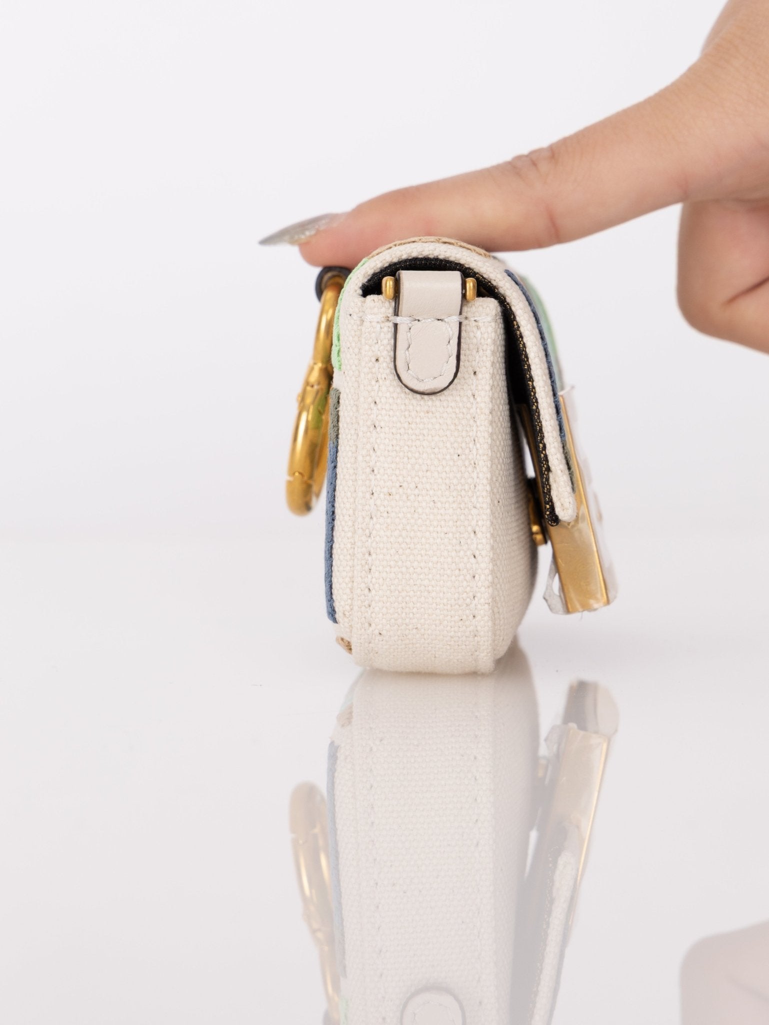 Fendi Multicolor Zucca Canvas Nano Baguette - FashioNica