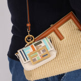 Fendi Multicolor Zucca Canvas Nano Baguette - FashioNica