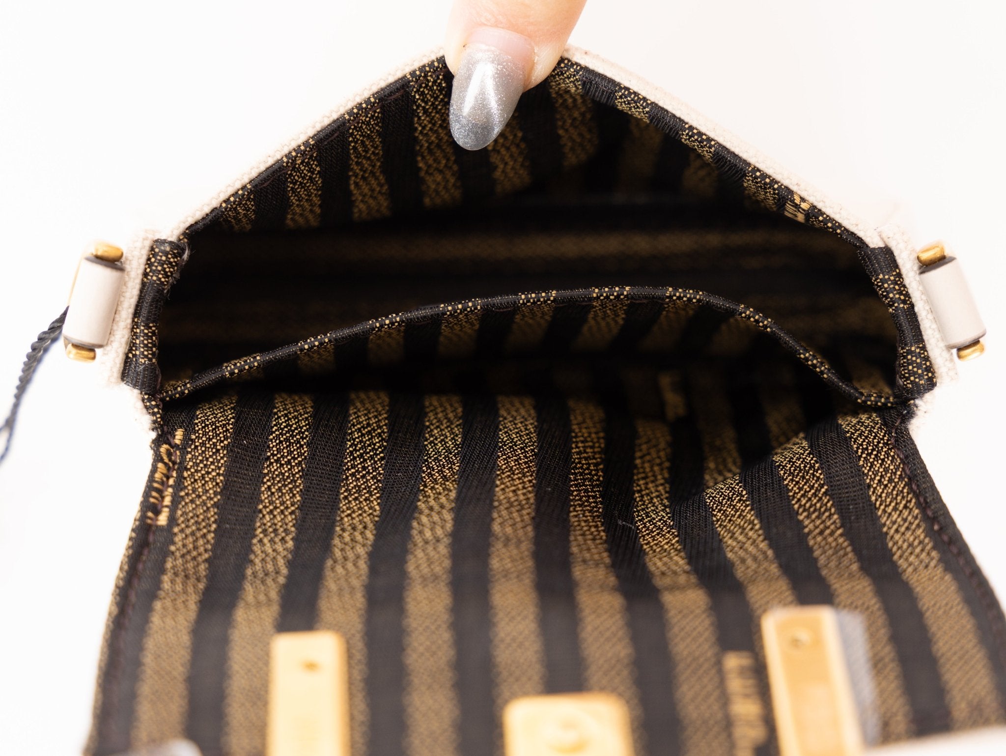 Fendi Multicolor Zucca Canvas Nano Baguette - FashioNica