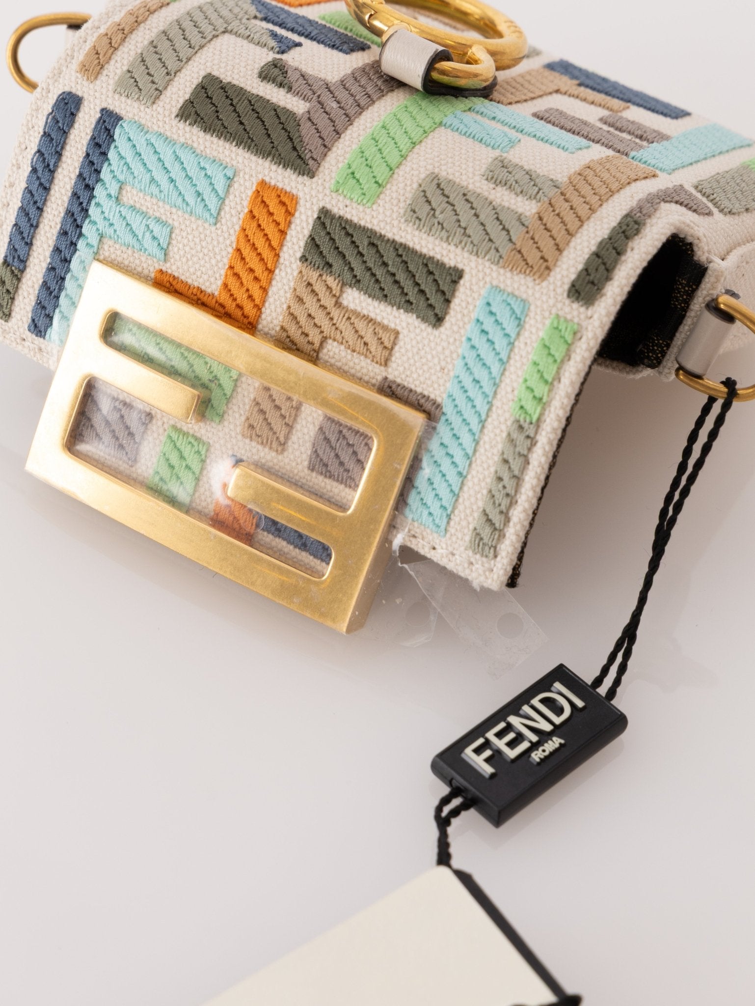 Fendi Multicolor Zucca Canvas Nano Baguette - FashioNica