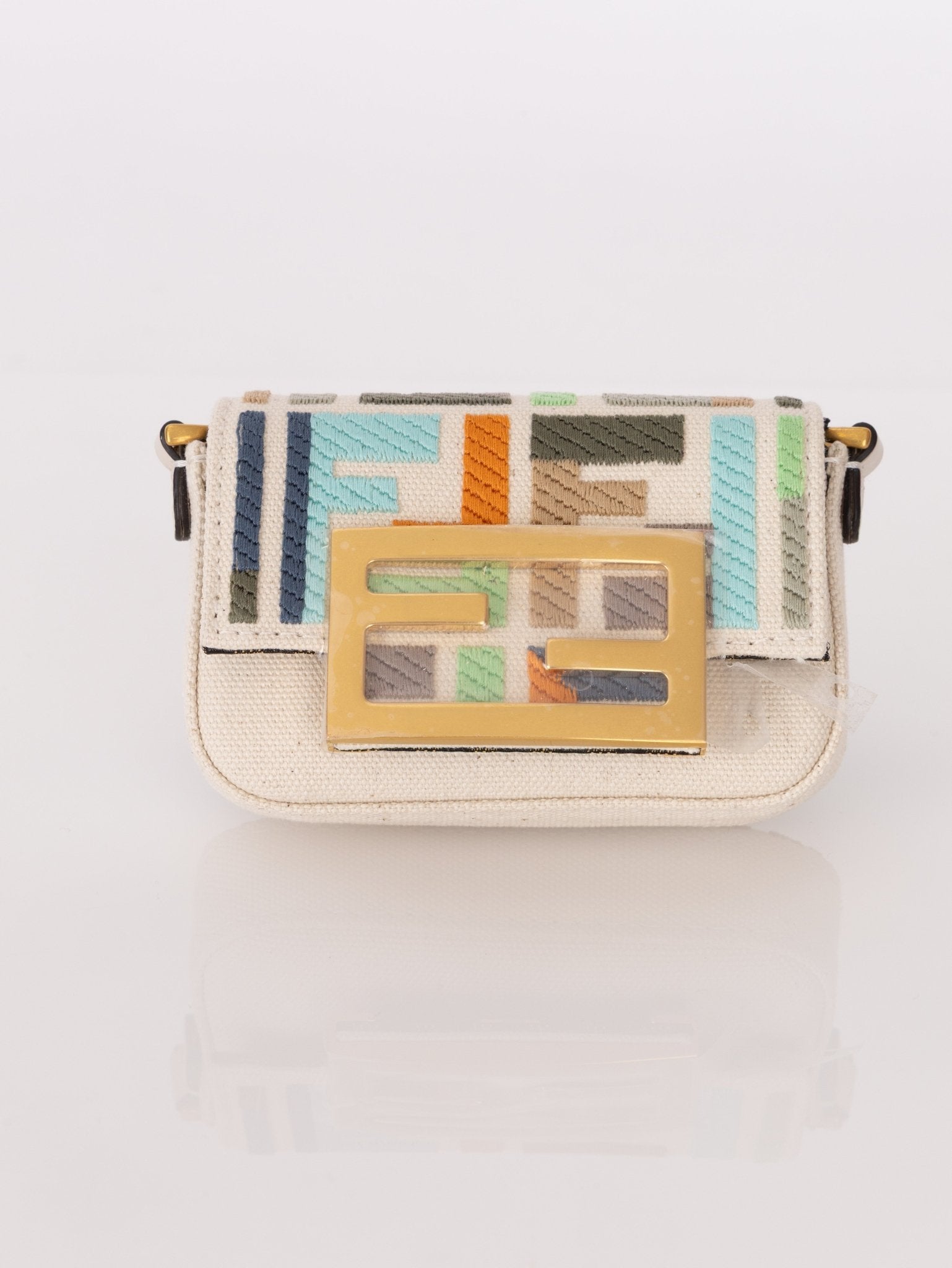 Fendi Multicolor Zucca Canvas Nano Baguette - FashioNica
