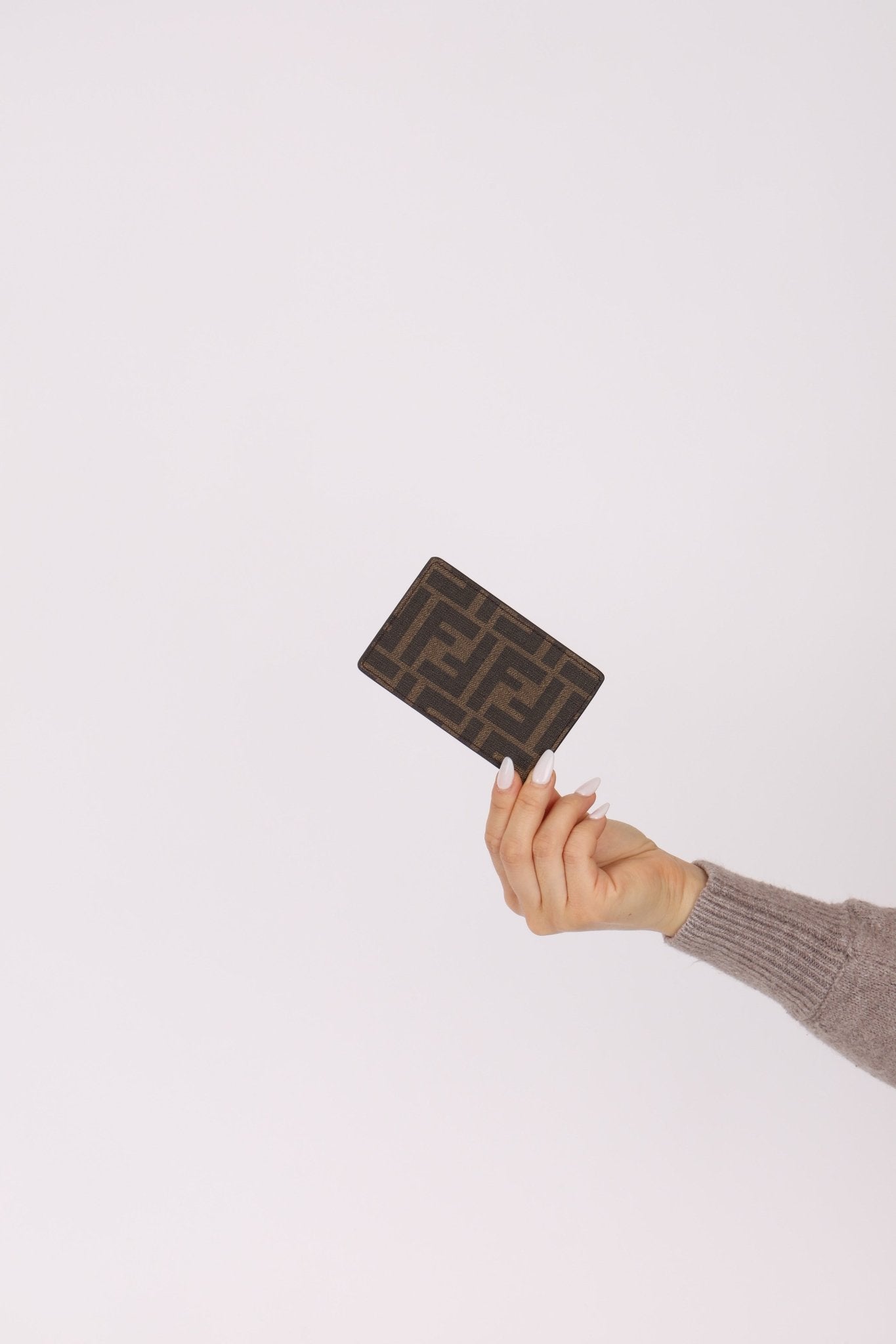 Fendi Nappa Dual Sided Zucca Card Holder - FashioNica