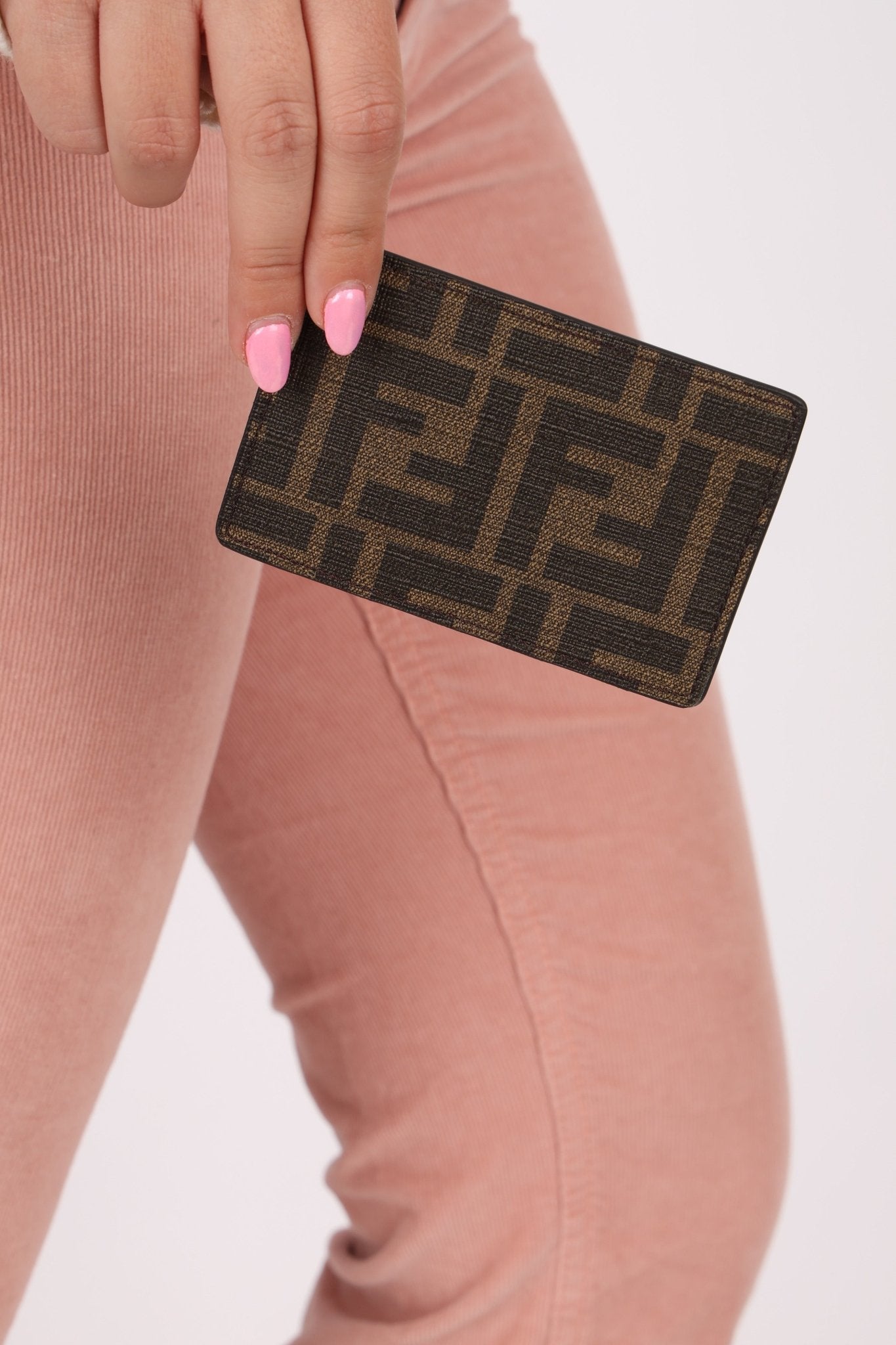Fendi Nappa Dual Sided Zucca Card Holder - FashioNica
