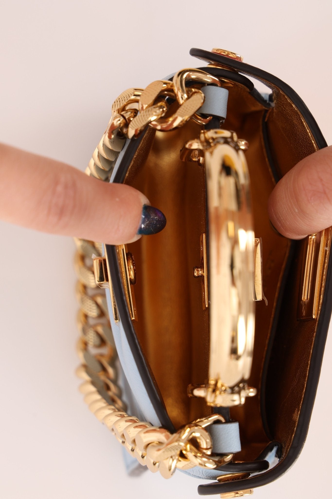 Fendi Nappa Rainbow Inlay Nano Peekaboo - FashioNica