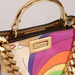 Fendi Nappa Rainbow Inlay Nano Peekaboo - FashioNica