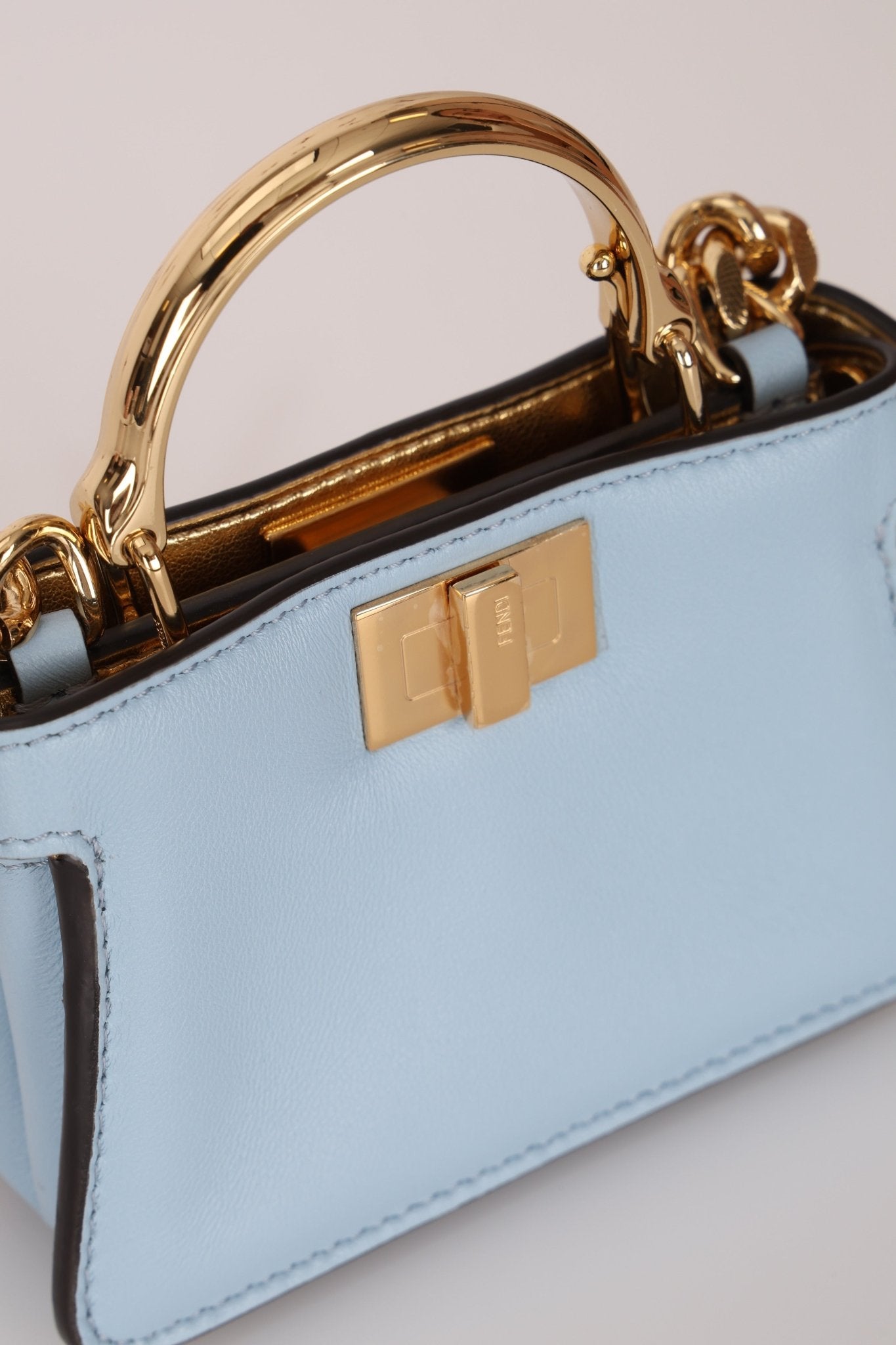 Fendi Nappa Rainbow Inlay Nano Peekaboo - FashioNica