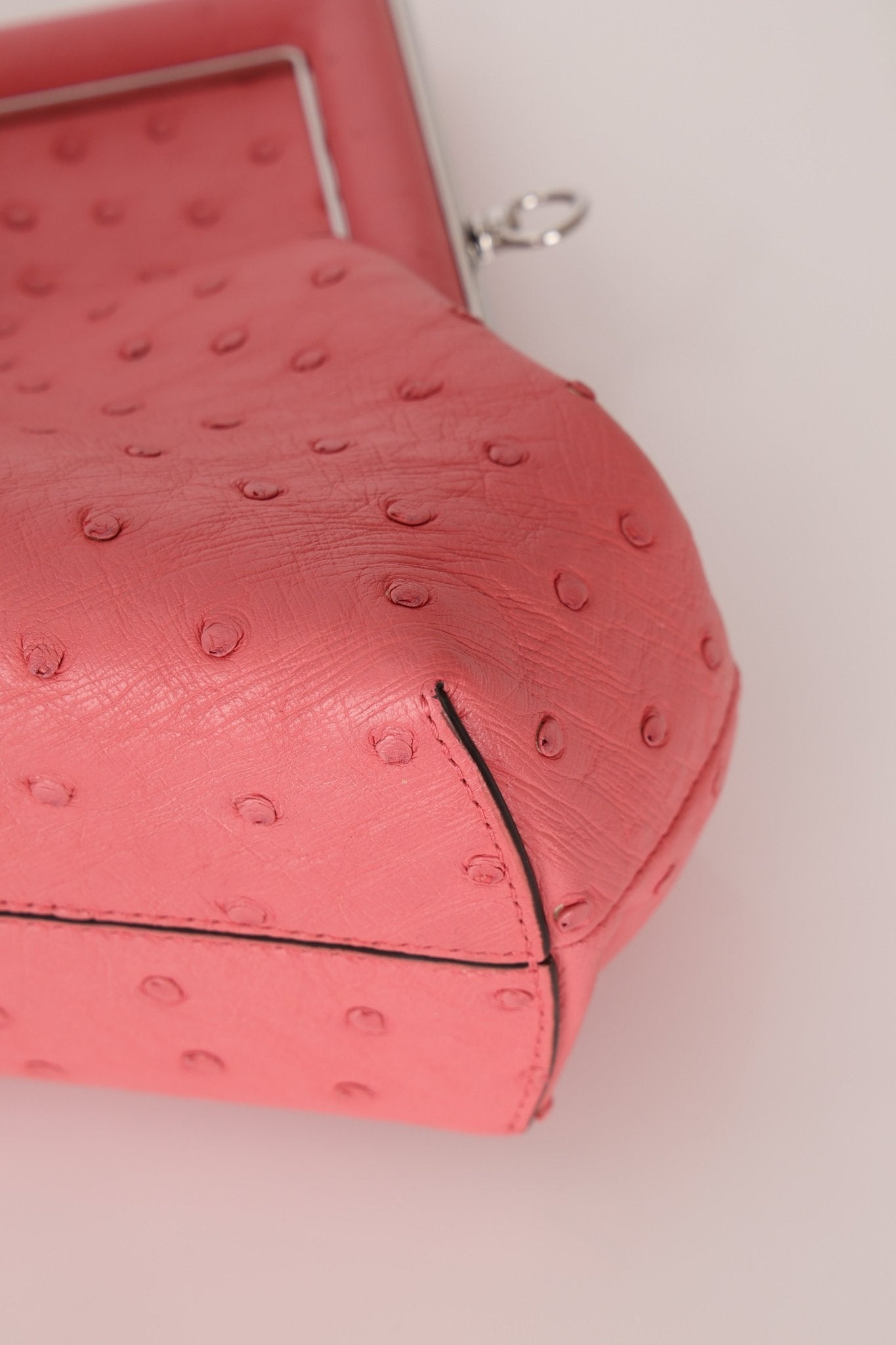 Fendi Ostrich First Clutch with Strap - FashioNica