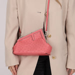 Fendi Ostrich First Clutch with Strap - FashioNica