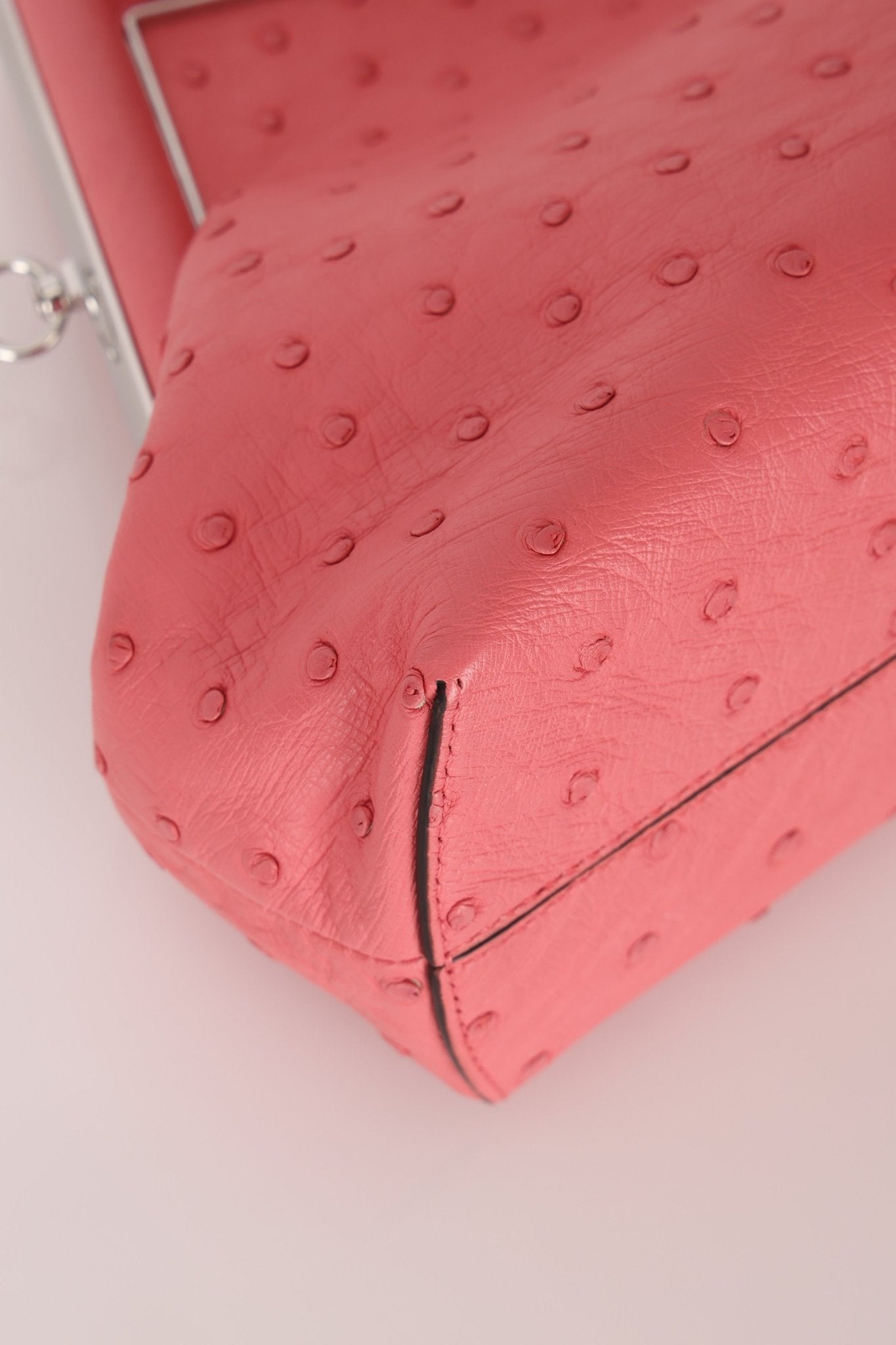 Fendi Ostrich First Clutch with Strap - FashioNica