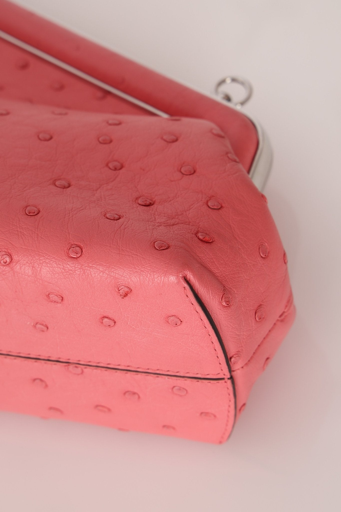 Fendi Ostrich First Clutch with Strap - FashioNica