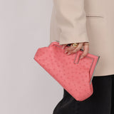Fendi Ostrich First Clutch with Strap - FashioNica