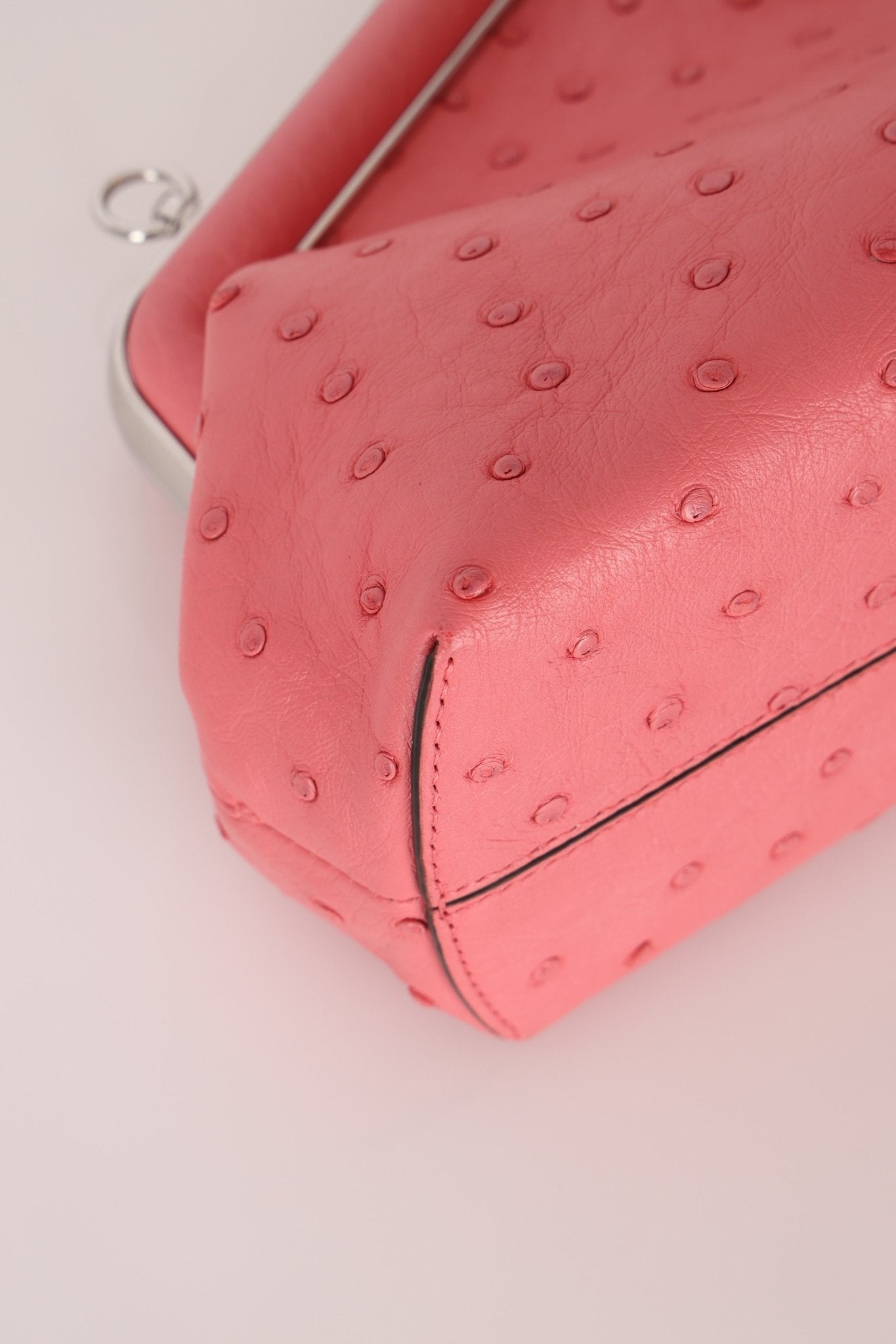 Fendi Ostrich First Clutch with Strap - FashioNica