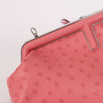Fendi Ostrich First Clutch with Strap - FashioNica