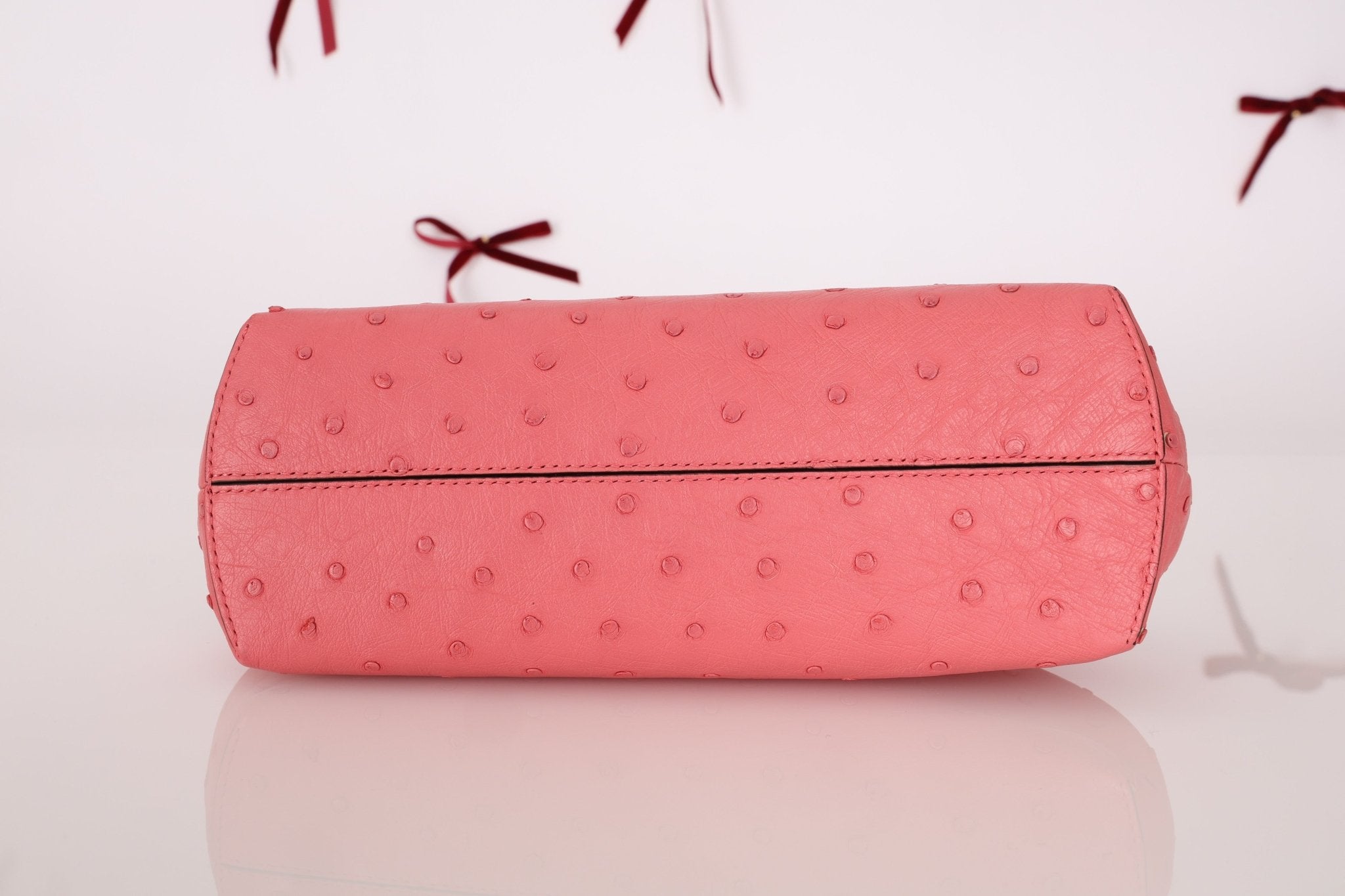 Fendi Ostrich First Clutch with Strap - FashioNica