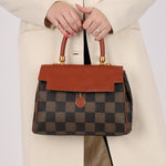 Fendi Pequin Checkered Kelly Top Handle - FashioNica