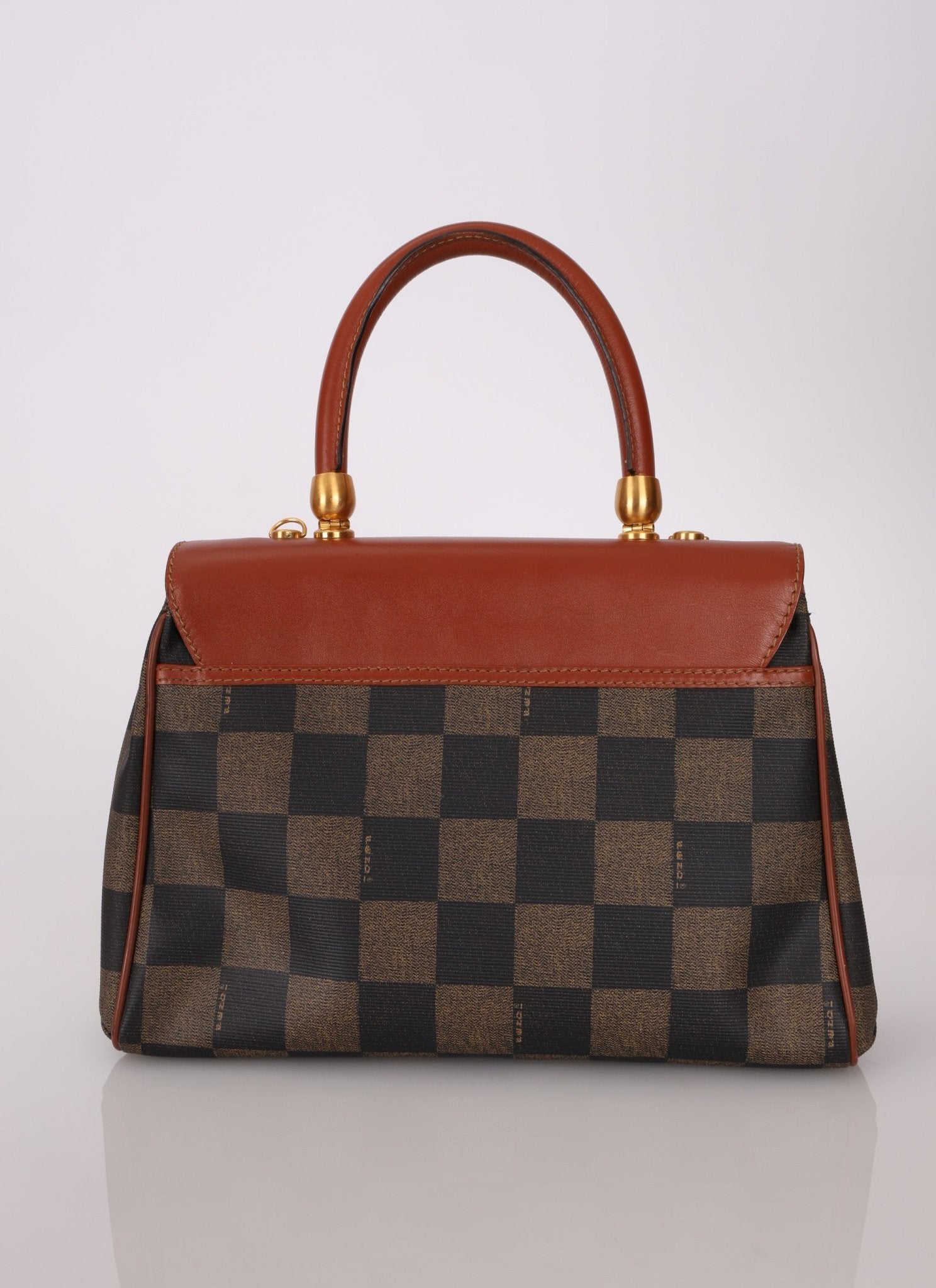 Fendi Pequin Checkered Kelly Top Handle - FashioNica