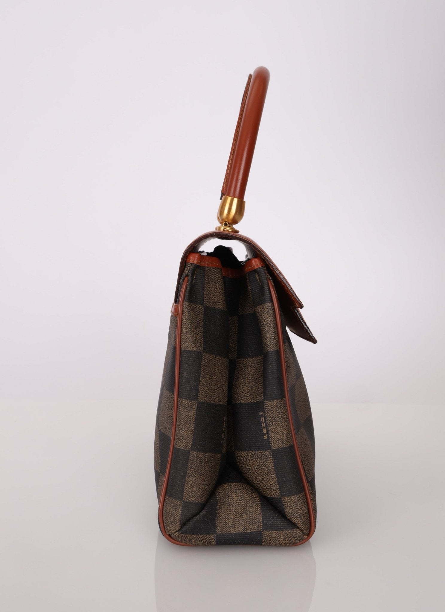 Fendi Pequin Checkered Kelly Top Handle - FashioNica