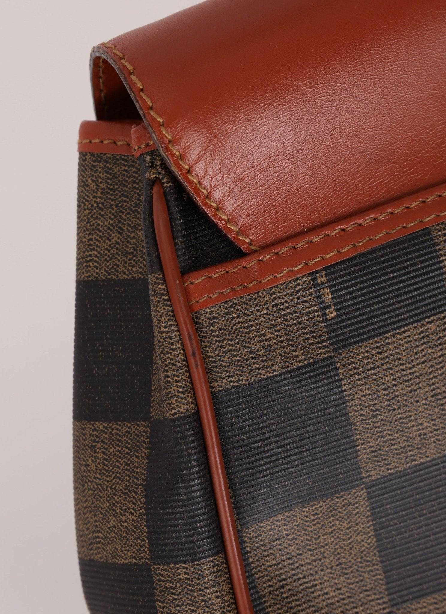 Fendi Pequin Checkered Kelly Top Handle - FashioNica