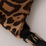Fendi Ponyhair Jaguar Print Shoulder Bag - FashioNica