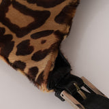 Fendi Ponyhair Jaguar Print Shoulder Bag - FashioNica