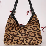 Fendi Ponyhair Jaguar Print Shoulder Bag - FashioNica