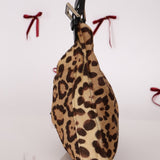 Fendi Ponyhair Jaguar Print Shoulder Bag - FashioNica