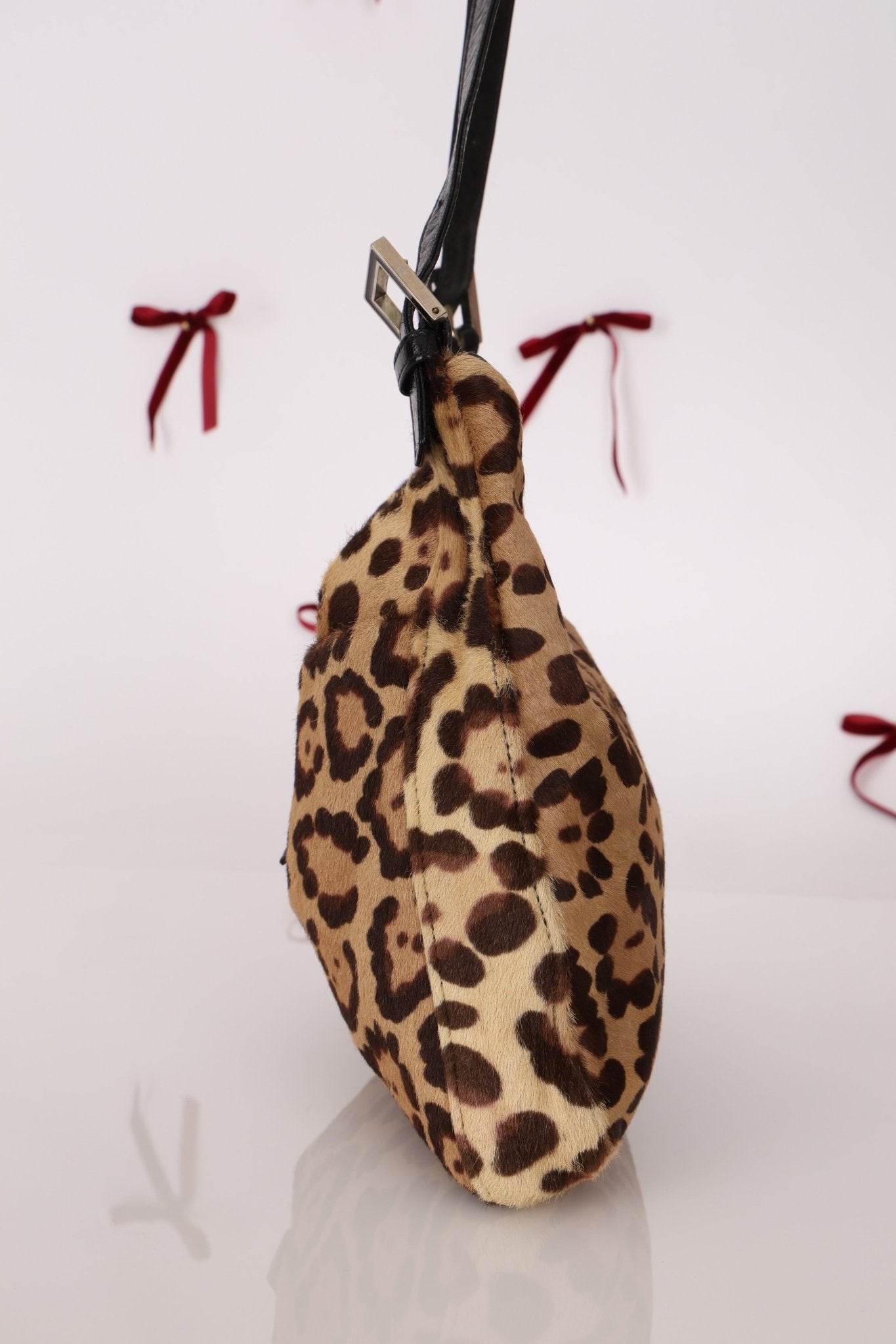 Fendi Ponyhair Jaguar Print Shoulder Bag - FashioNica