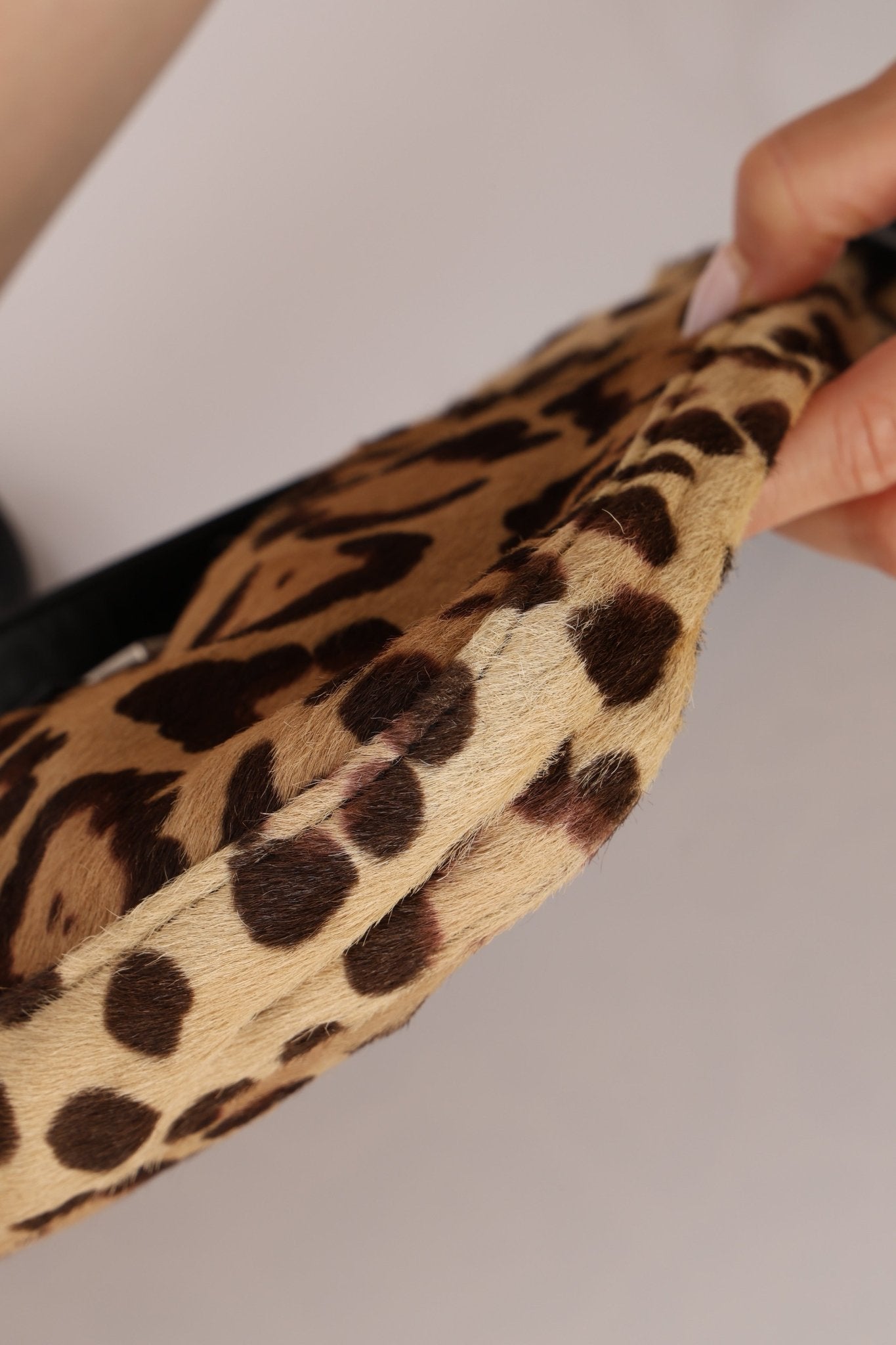 Fendi Ponyhair Jaguar Print Shoulder Bag - FashioNica